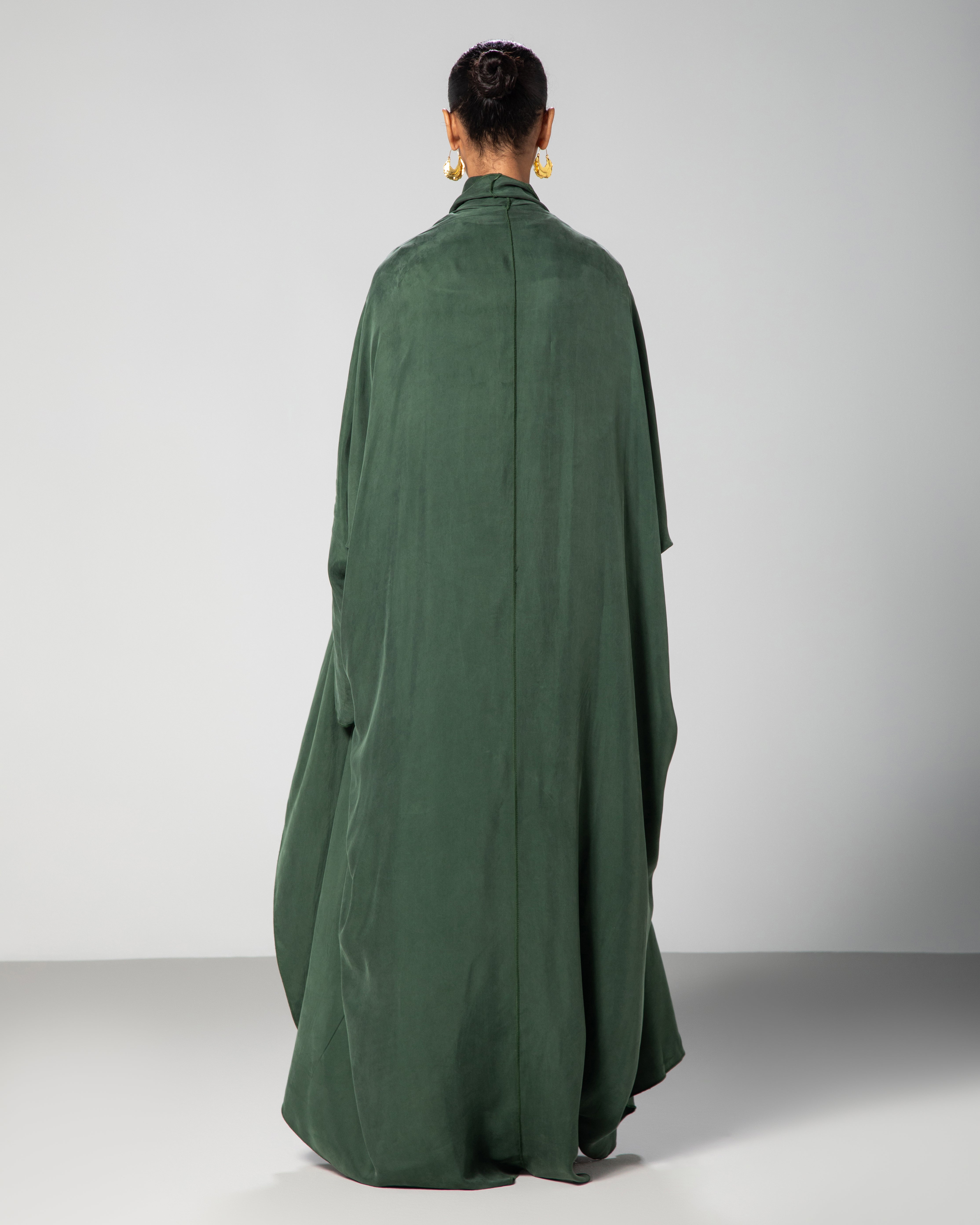 The Flow Abaya In Mat Green