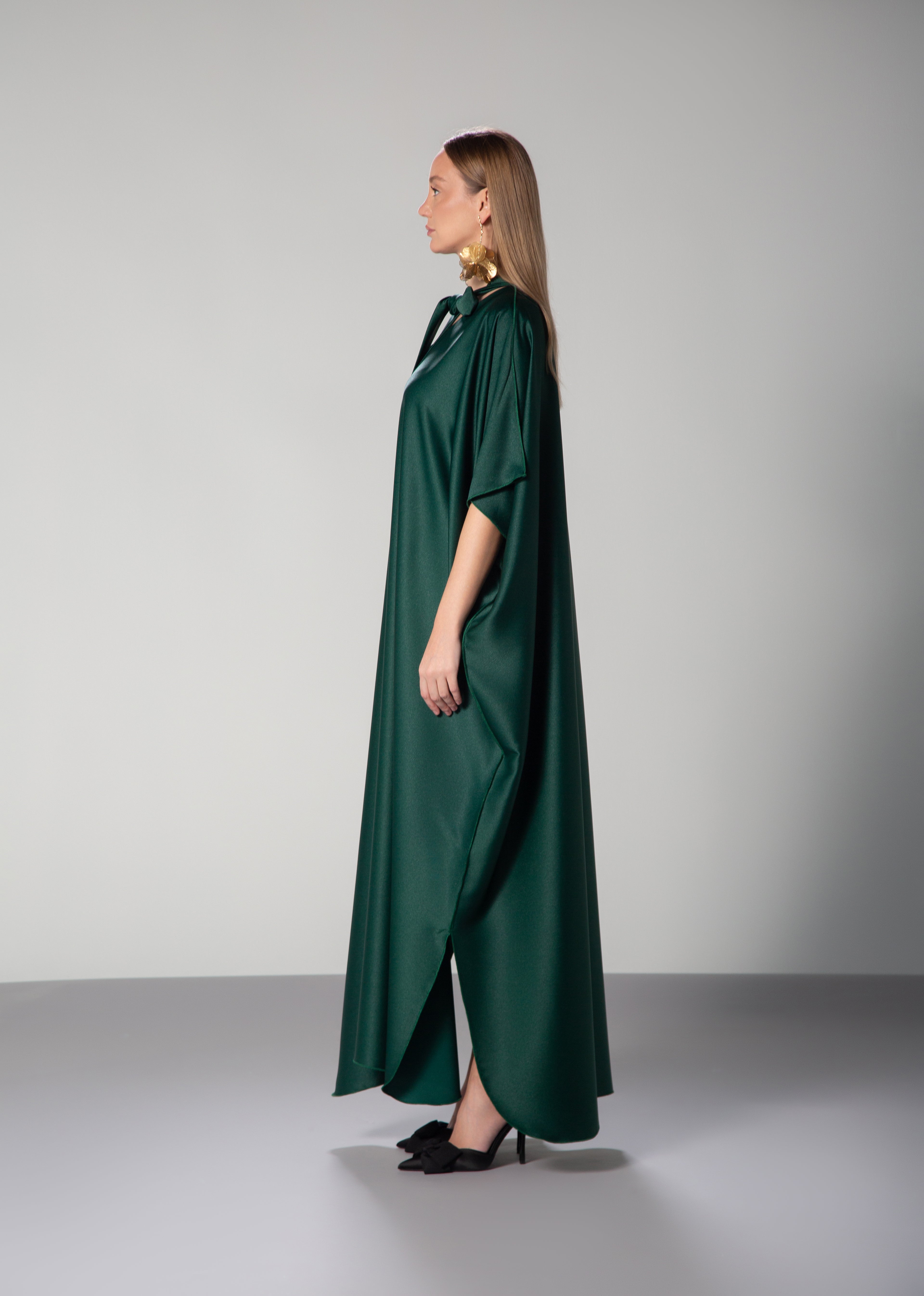 The Serenity Dress in Emerald Green