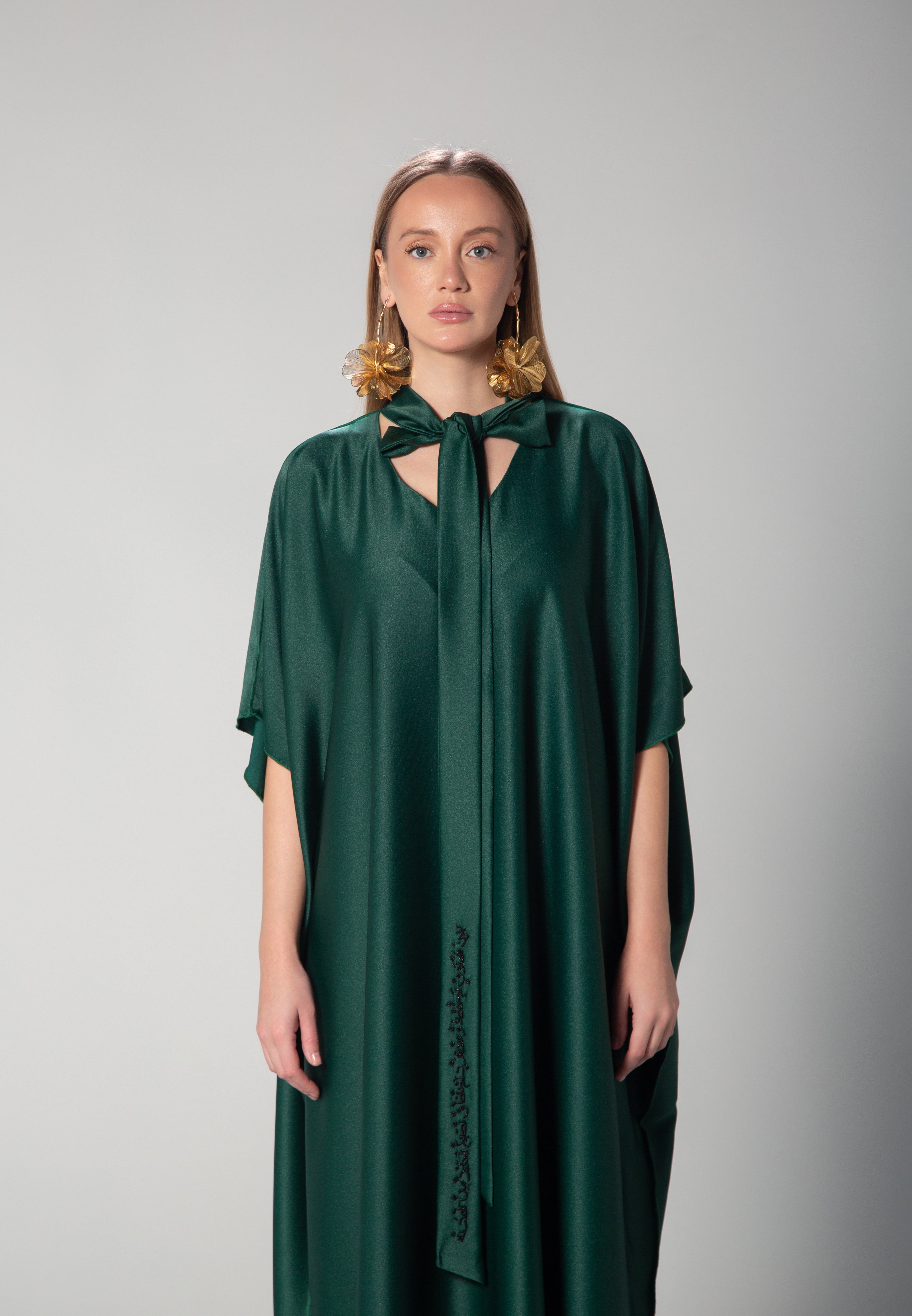 The Serenity Dress in Emerald Green