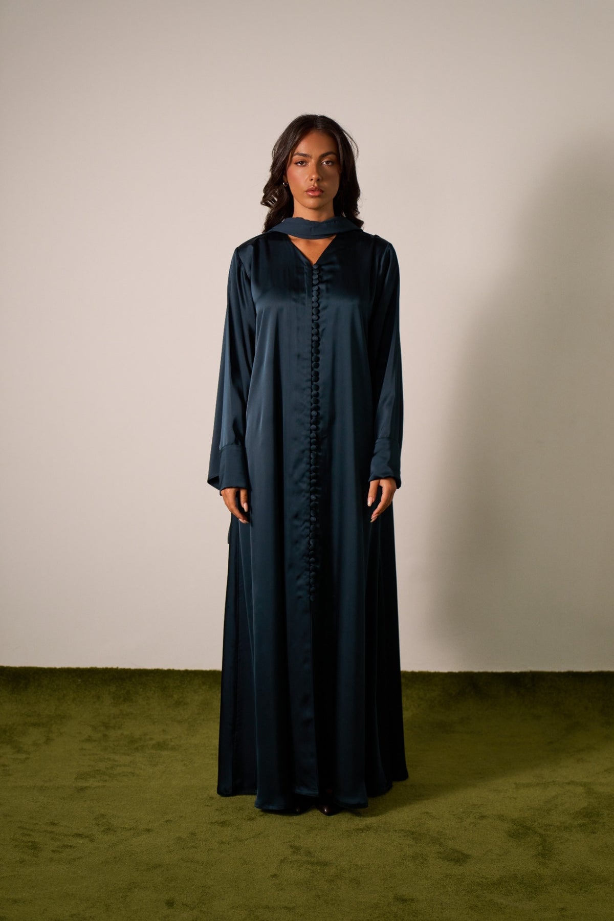 The Muse Abaya – Deep Petrol