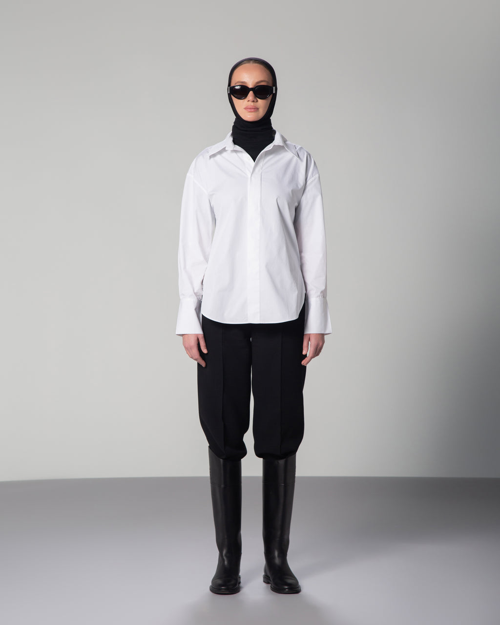 classic white cotton poplin shirt by omni the label uae ksa qatar 