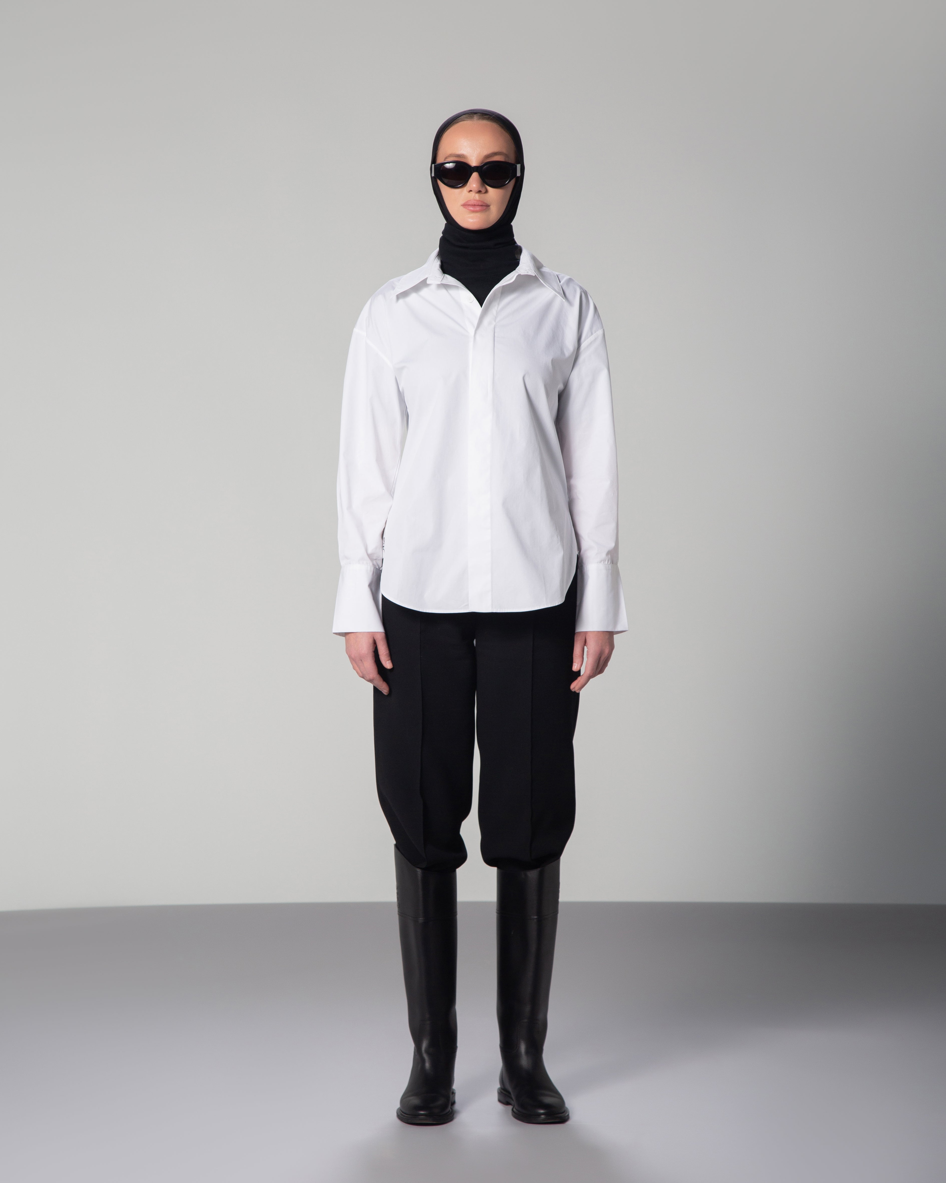 classic white cotton poplin shirt by omni the label uae ksa qatar 