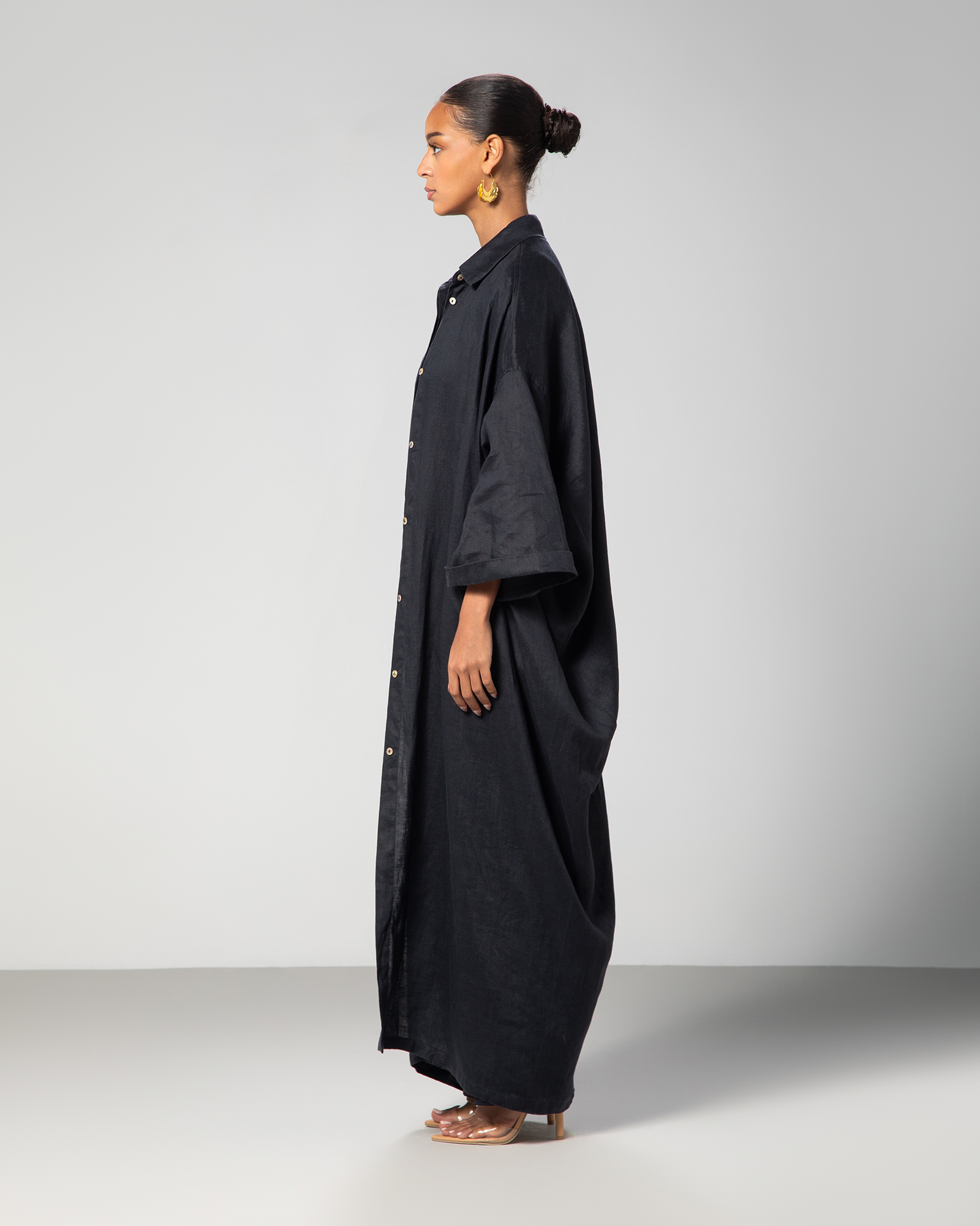 Long Sleeve Linen Kaftan