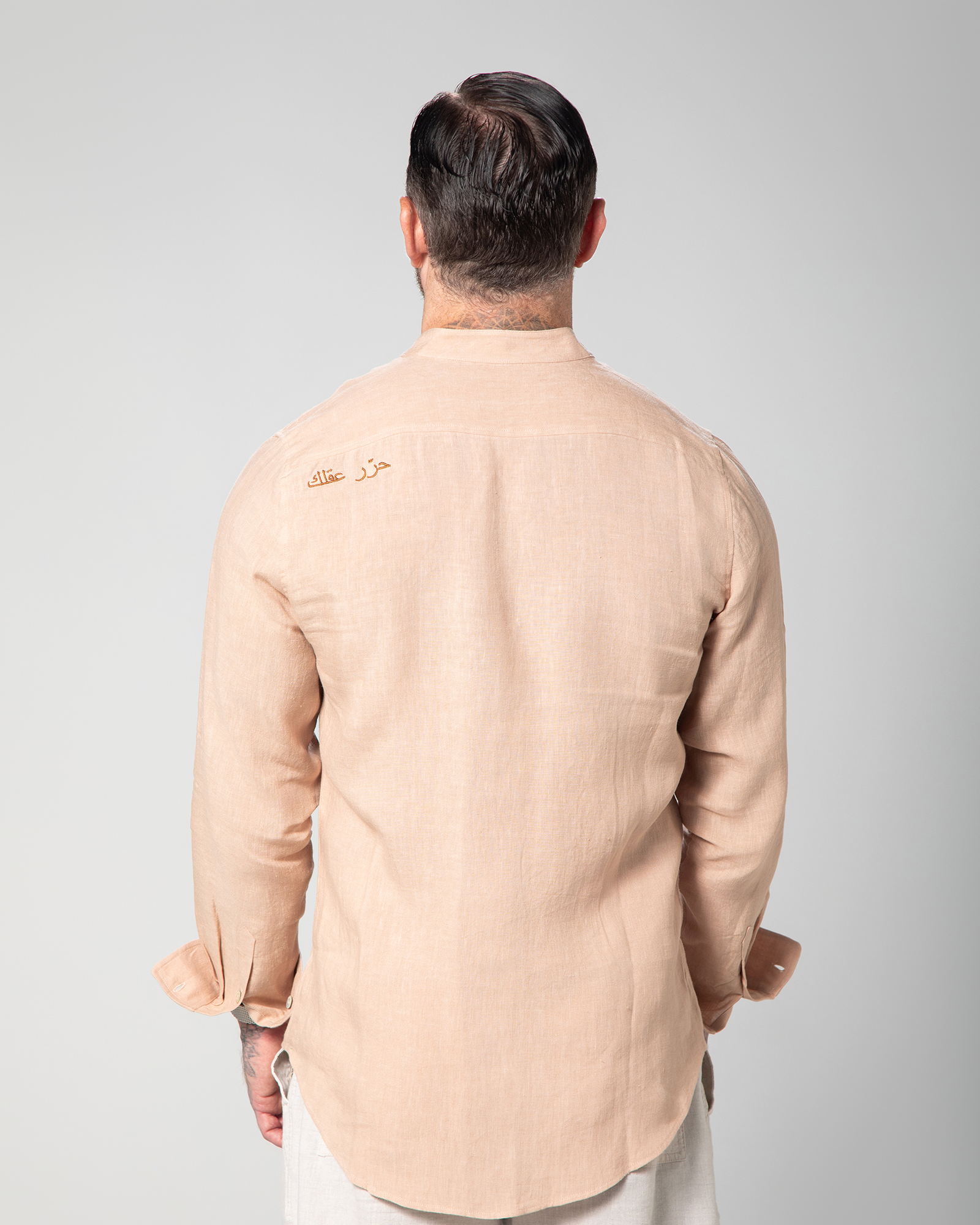 St. Tropez linen shirt in Nude