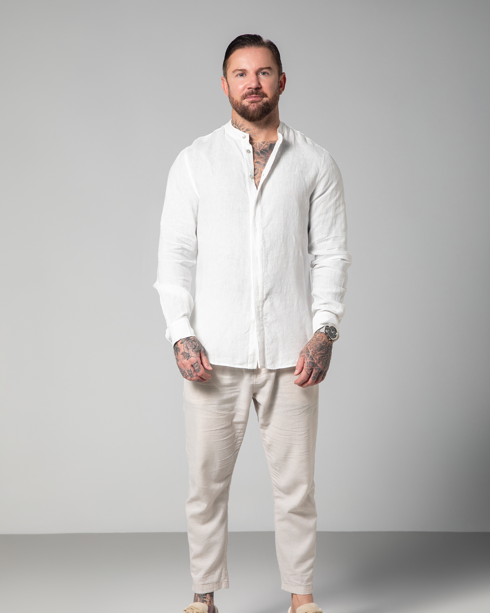 St. Tropez linen shirt in White