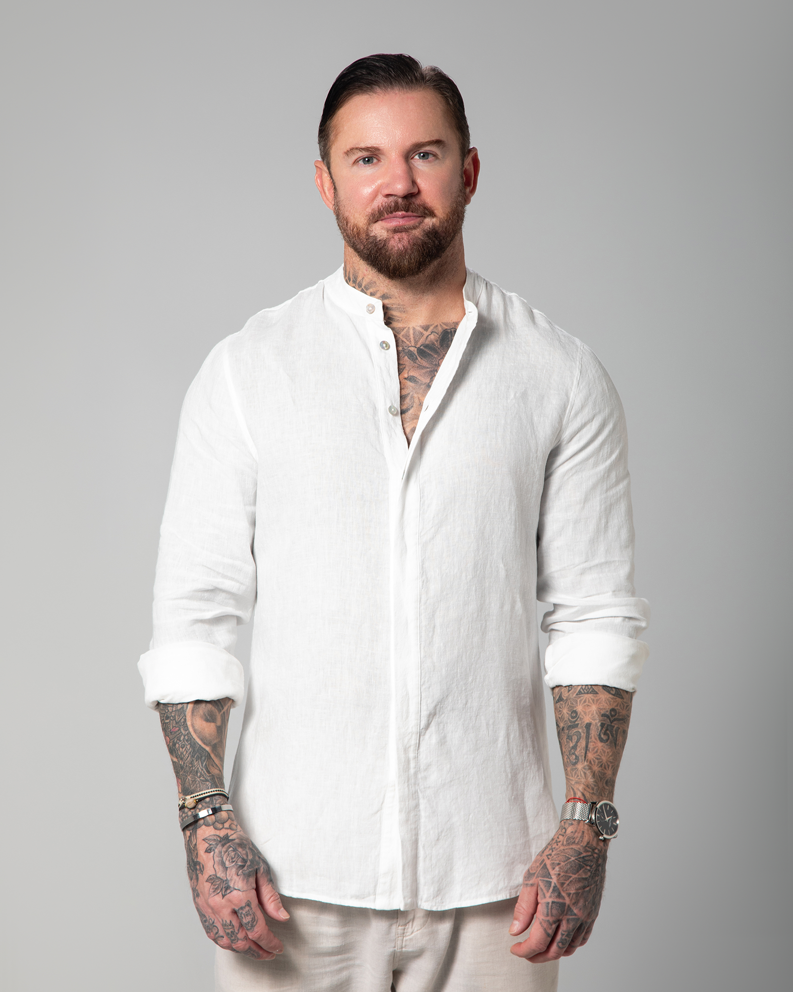 St. Tropez linen shirt in White