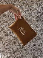 Pouch in brown color with serial chiller print UAE, KSA, Qatar